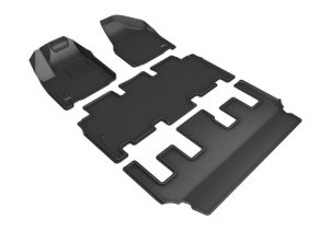 Chrysler Pacifica Floor Mat Set - 3D MAXpider - Kagu Series - Black - `18-`22